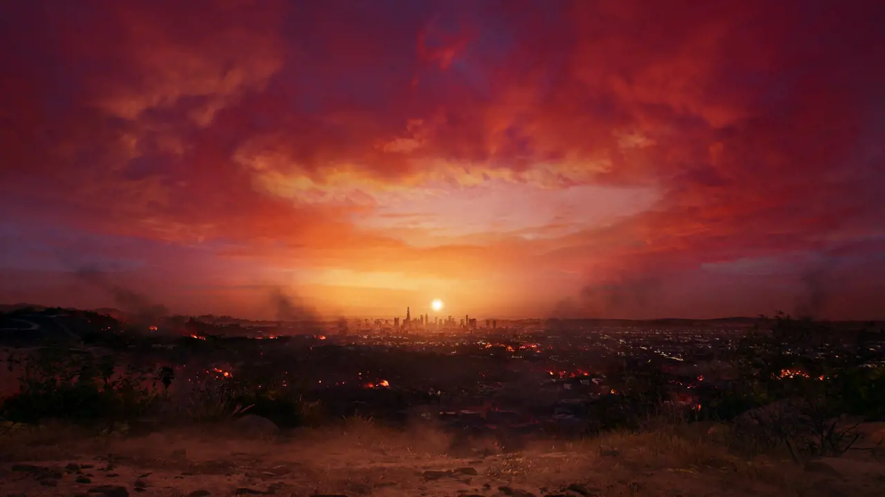 Sunset view of HELL_A